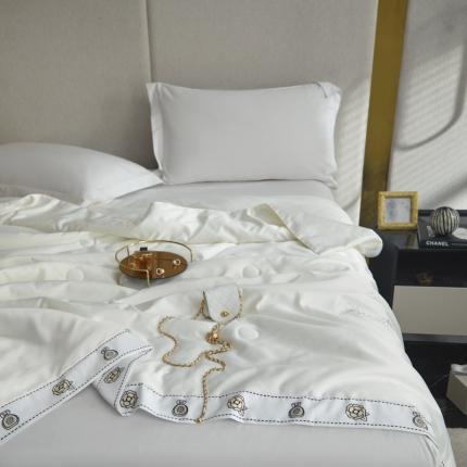 凡客家居2022新款水洗天丝薄荷纤维山茶花赫本夏被赫本-米白