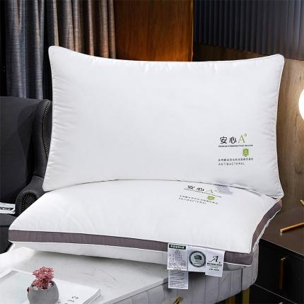 91家纺网 家纺一手货源 找家纺 梦叶草 2022新款抗菌防螨安心双边大豆枕 安心立体-灰色边