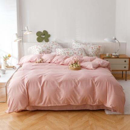 91家纺网 家纺一手货源 找家纺 总子钦家纺 2023新款水洗真丝小红书同款花边混搭风四件套