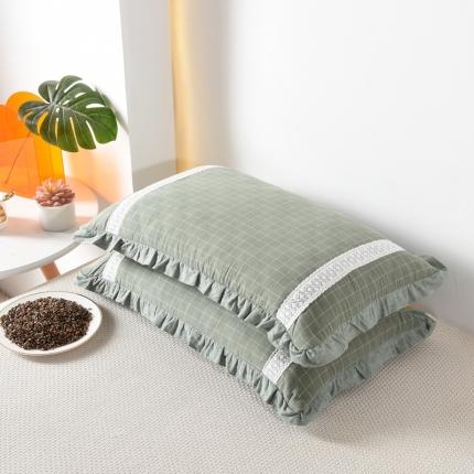 91家纺网 家纺一手货源 找家纺 总织布人2022新款全棉水洗棉荞麦枕头枕芯-大花边系列