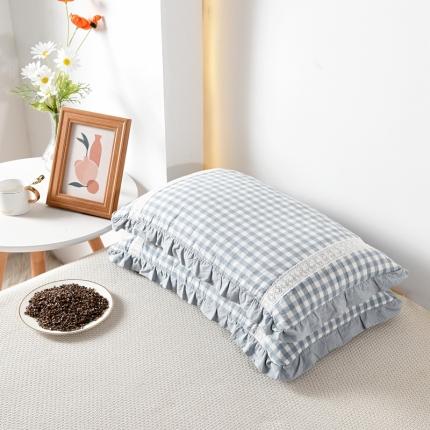 91家纺网 家纺一手货源 找家纺 总织布人2022新款全棉水洗棉荞麦枕头枕芯-大花边系列