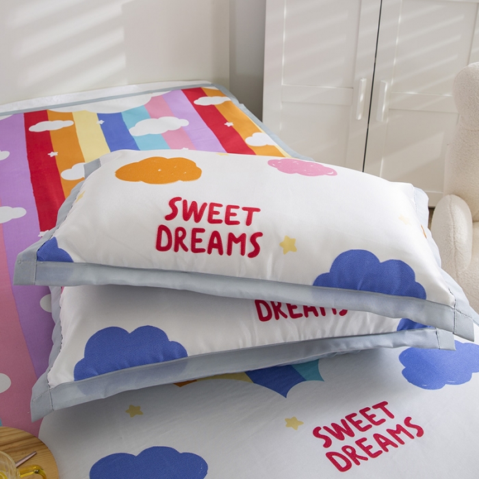 91家纺网 家纺一手货源 找家纺 琪格格 2022新款复合冰丝席凉席 彩条云朵