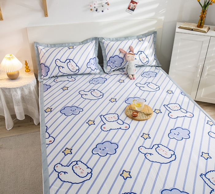 91家纺网 家纺一手货源 找家纺 琪格格 2022新款复合冰丝席凉席 简单快乐