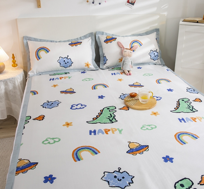 91家纺网 家纺一手货源 找家纺 琪格格 2022新款复合冰丝席凉席 无敌小恐龙