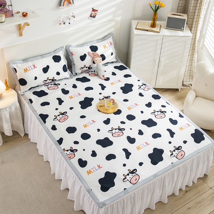 91家纺网 家纺一手货源 找家纺 琪格格 2022新款复合冰丝席凉席 小奶牛