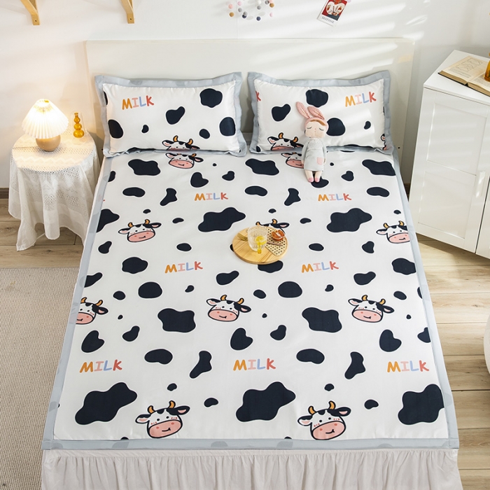 91家纺网 家纺一手货源 找家纺 琪格格 2022新款复合冰丝席凉席 小奶牛