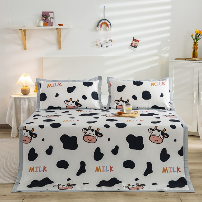 91家纺网 家纺一手货源 找家纺 琪格格 2022新款复合冰丝席凉席 小奶牛