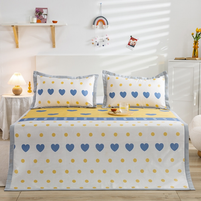 91家纺网 家纺一手货源 找家纺 琪格格 2022新款复合冰丝席凉席 心心点点