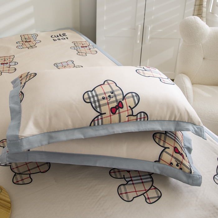 91家纺网 家纺一手货源 找家纺 琪格格 2022新款复合冰丝席凉席 英伦熊