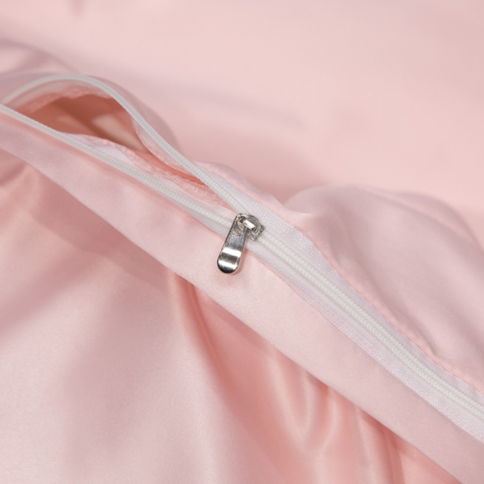 91家纺网 家纺一手货源 找家纺 欧乐蒂 2022新款A版水洗真丝B版全棉四件套-简爱 简爱-粉色