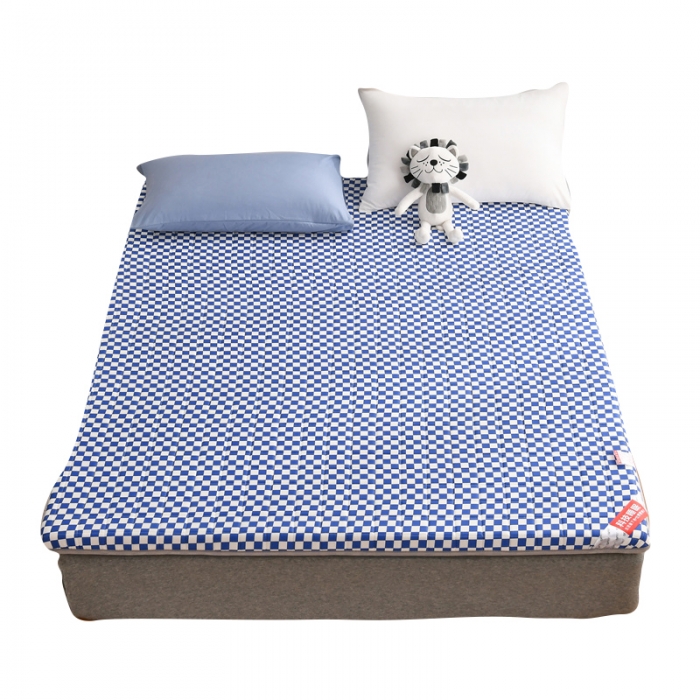 91家纺网 家纺一手货源 找家纺 （总）鑫钰  2023全棉新款全棉棋盘格榻榻米加厚床垫