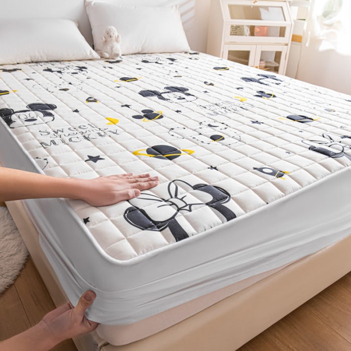 91家纺网 家纺一手货源 找家纺 （总）鑫钰2023新款迪士尼全棉床笠纯棉抗菌床罩席梦思保护罩