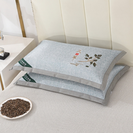 91家纺网 家纺一手货源 找家纺 2022新款冰丝凉席枕头荞麦枕枕芯加枕套