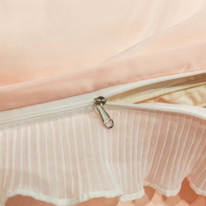 91家纺网 家纺一手货源 找家纺 邦妮家纺 2024新款水洗天丝刺绣四件套-蝶梦 蝶梦-粉玉