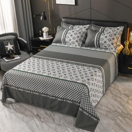 91家纺网 家纺一手货源 找家纺 （总）赫然 新款斜纹磨毛床单三件套