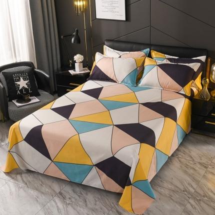 91家纺网 家纺一手货源 找家纺 （总）赫然 新款斜纹磨毛床单三件套