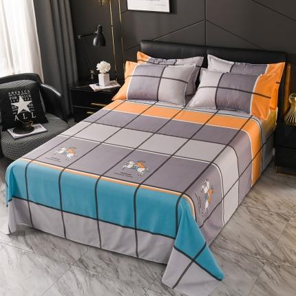 91家纺网 家纺一手货源 找家纺 （总）赫然 新款斜纹磨毛床单三件套