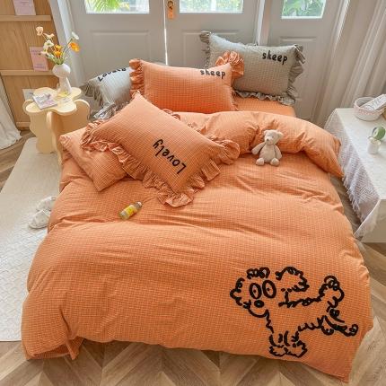 （总）婳庭 2023新款全棉色织水洗棉四件套