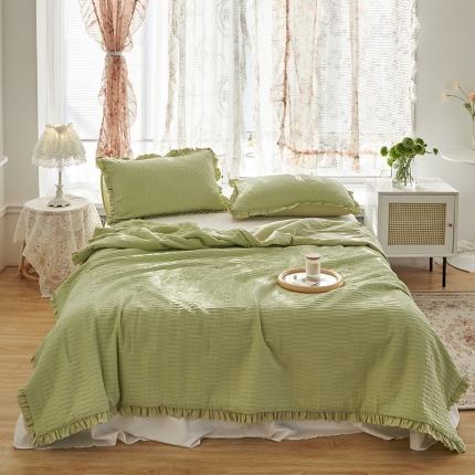 91家纺网 家纺一手货源 找家纺 （总）莱宁 2023新款全棉水洗公主风皱皱纱夏被