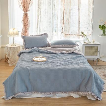 91家纺网 家纺一手货源 找家纺 （总）莱宁 2023新款全棉水洗公主风皱皱纱夏被