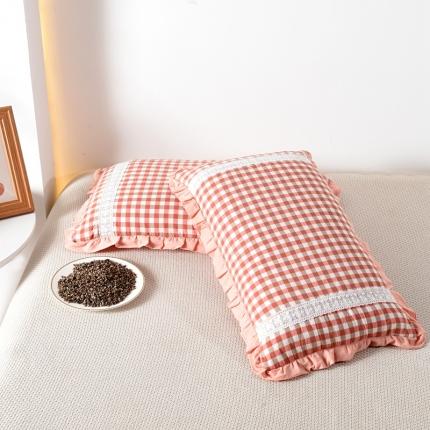 91家纺网 家纺一手货源 找家纺 总 织布人 2022新款全棉水洗棉荞麦枕头枕芯-大花边系列