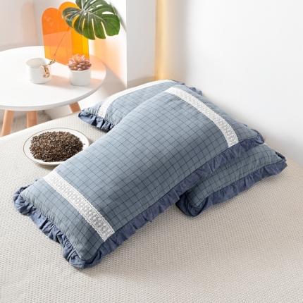 91家纺网 家纺一手货源 找家纺 总 织布人 2022新款全棉水洗棉荞麦枕头枕芯-大花边系列