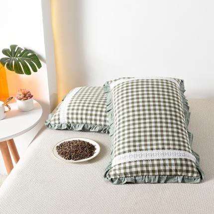 91家纺网 家纺一手货源 找家纺 总 织布人 2022新款全棉水洗棉荞麦枕头枕芯-大花边系列