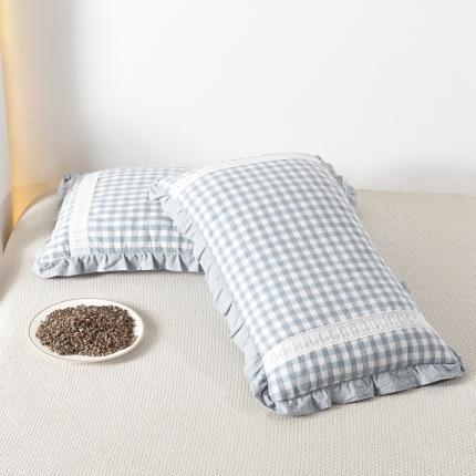 91家纺网 家纺一手货源 找家纺 总 织布人 2022新款全棉水洗棉荞麦枕头枕芯-大花边系列