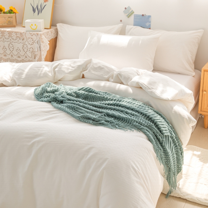 91家纺网 家纺一手货源 找家纺 安莱生活 2022新款不染单品被套 小雨点