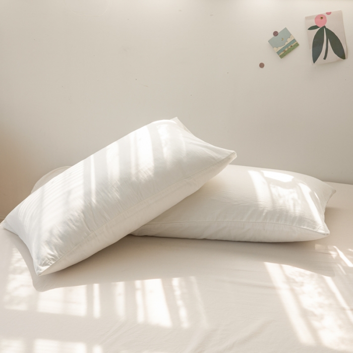 91家纺网 家纺一手货源 找家纺 安莱生活 2022新款不染单品枕套一只 纯素白