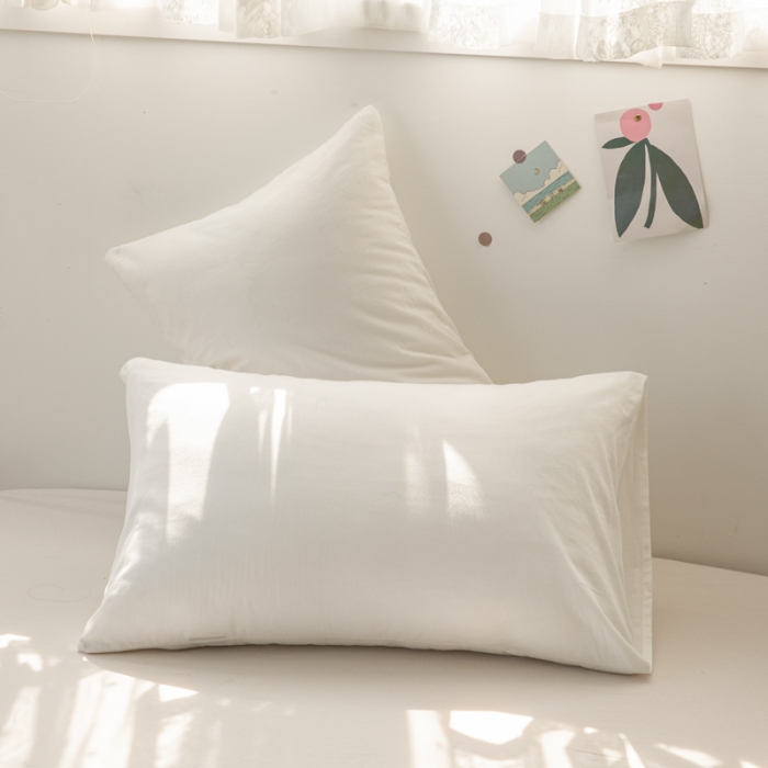 91家纺网 家纺一手货源 找家纺 安莱生活 2022新款不染单品枕套一只 纯素白