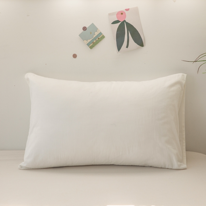 91家纺网 家纺一手货源 找家纺 安莱生活 2022新款不染单品枕套一只 纯素白