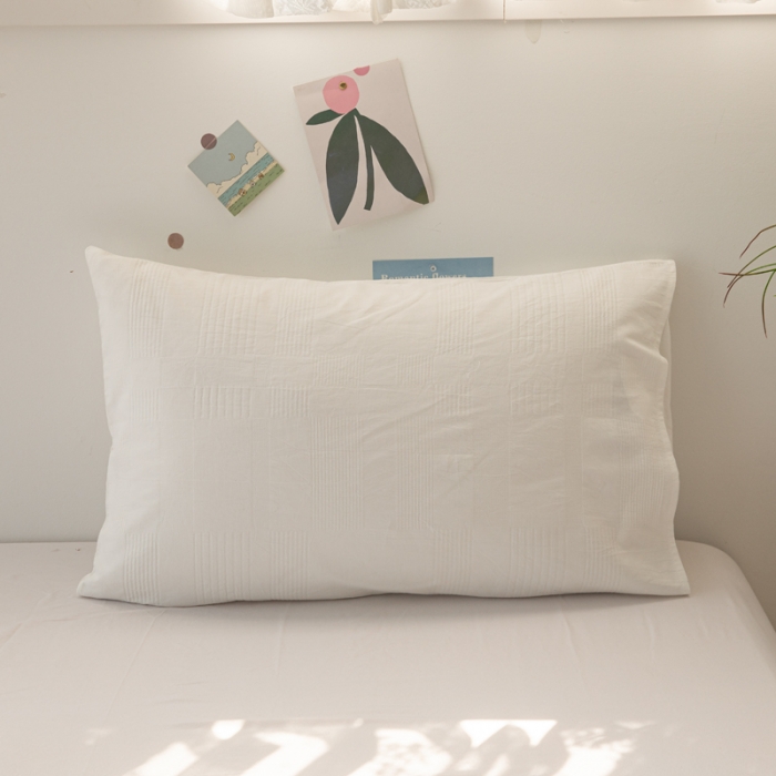 91家纺网 家纺一手货源 找家纺 安莱生活 2022新款不染单品枕套一只 大方格