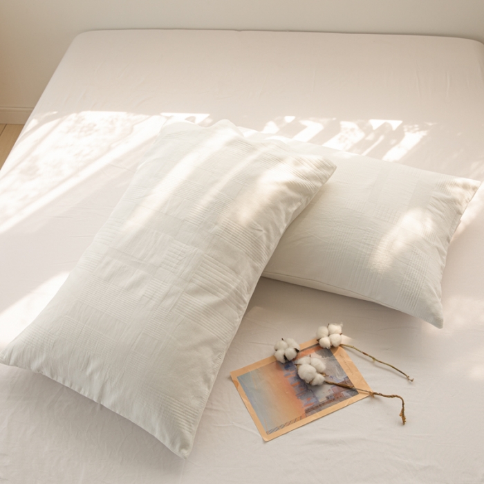 91家纺网 家纺一手货源 找家纺 安莱生活 2022新款不染单品枕套一只 大方格