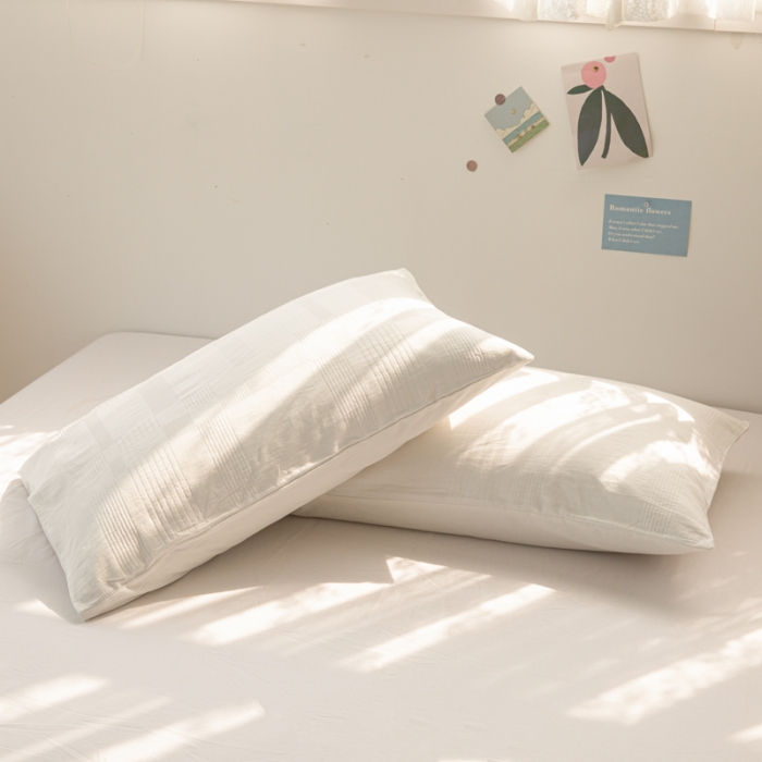 91家纺网 家纺一手货源 找家纺 安莱生活 2022新款不染单品枕套一只 大方格