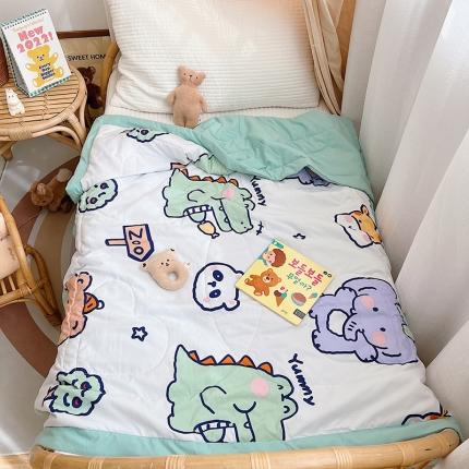 91家纺网 家纺一手货源 找家纺 鱼宝 2022新款水洗棉儿童夏被 恐龙园
