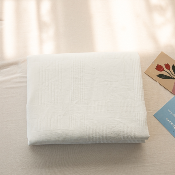 91家纺网 家纺一手货源 找家纺 安莱生活 2022新款原棉不染四件套 大方格