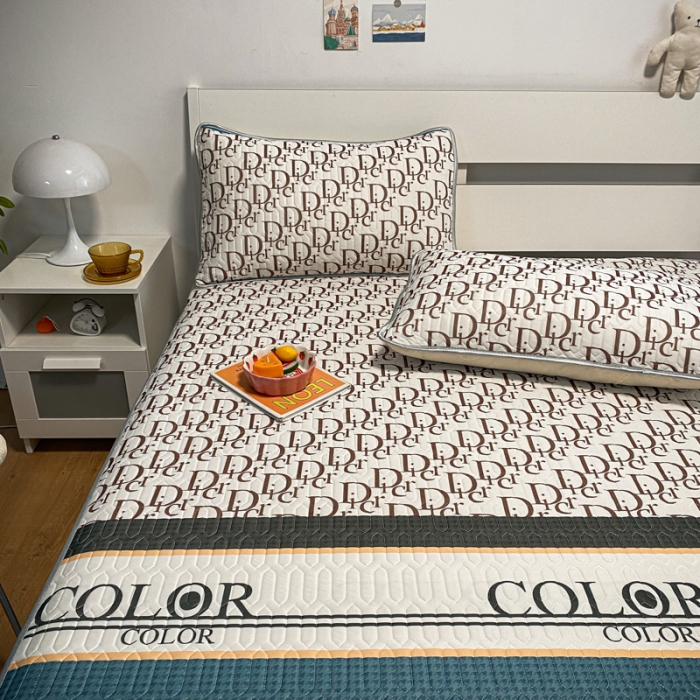 91家纺网 家纺一手货源 找家纺 金爱家 2023新款简约轻奢风乳胶凉席夏被四件套 潮酷