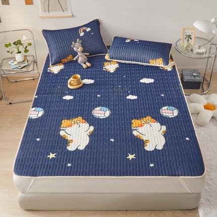 91家纺网 家纺一手货源 找家纺 湘之帛 2025新款0.3m乳胶凉席三件套系列虎虎生威