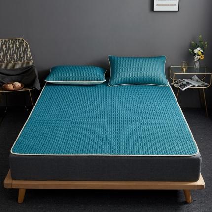 91家纺网 家纺一手货源 找家纺 湘之帛 2025新款0.3m乳胶凉席三件套系列墨绿色