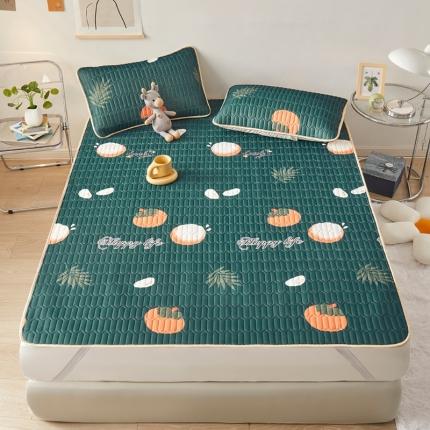 91家纺网 家纺一手货源 找家纺 湘之帛 2025新款0.3m乳胶凉席三件套系列柿柿如意