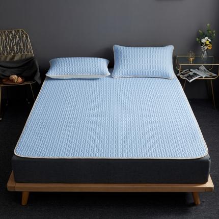 91家纺网 家纺一手货源 找家纺 湘之帛 2025新款0.3m乳胶凉席三件套系列天蓝色