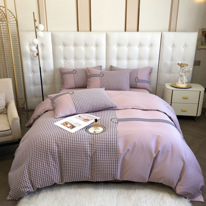 91家纺网 家纺一手货源 找家纺 (总) 品家居 2025新款全棉提花双层纱四件套-奈薇系列