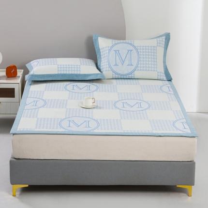 91家纺网 家纺一手货源 找家纺 (总) 馨蕊 2022新款高端可水洗抗菌冰感席四件套