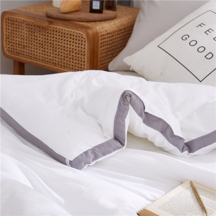 91家纺网 家纺一手货源 找家纺 森林人 2022新款无印水洗棉立体冬被 立体-本白