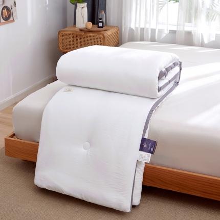 森林人 2022新款无印水洗棉立体冬被 立体-本白