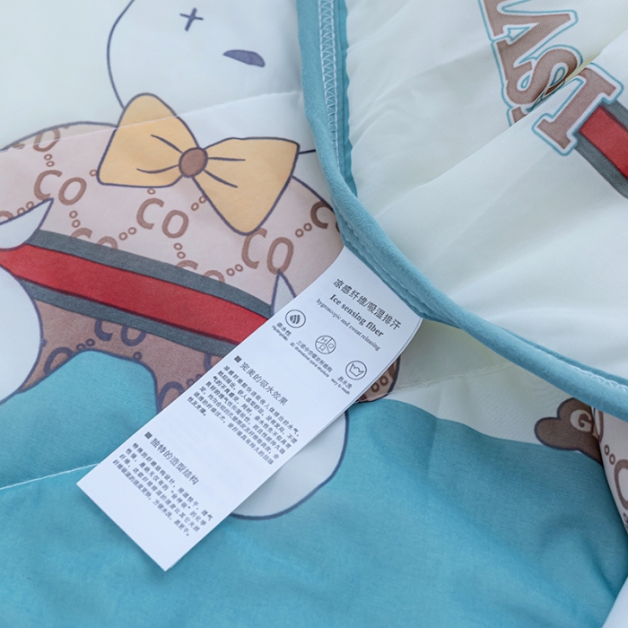 91家纺网 家纺一手货源 找家纺 吉咪兔2022儿童卡通凉感丝夏被空调被午睡小薄被子 芭比兔