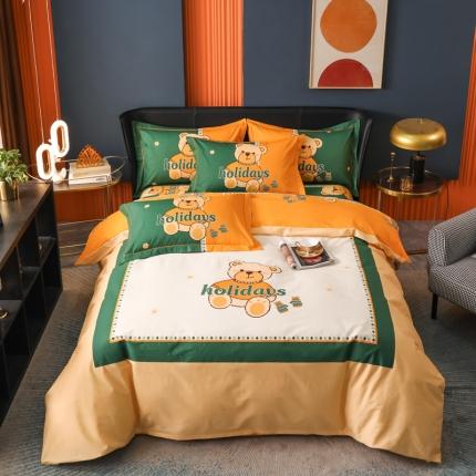 91家纺网 家纺一手货源 找家纺 （总）雲归梦 2022新款全棉大版四件套 格子花型