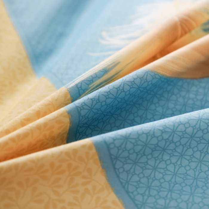 91家纺网 家纺一手货源 找家纺 雲归梦 2022新款全棉大版四件套 格子花型 情书