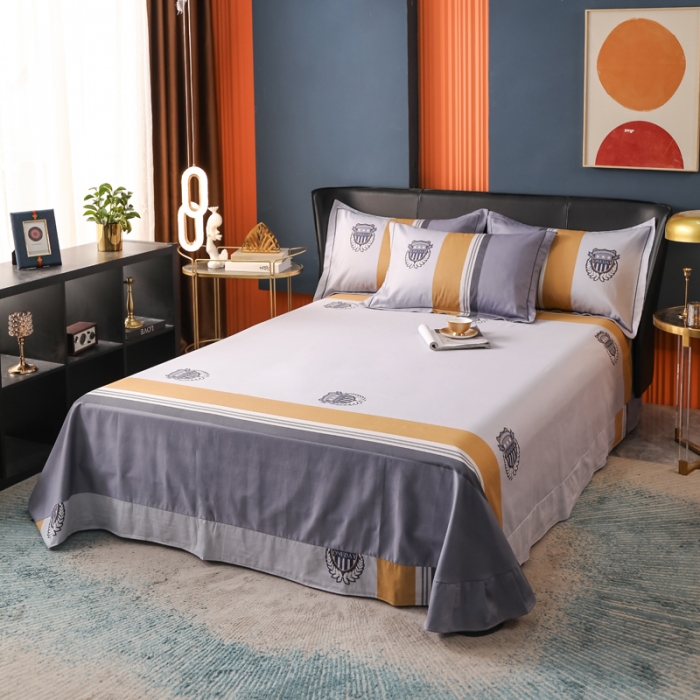 91家纺网 家纺一手货源 找家纺 雲归梦 2022新款全棉大版四件套 格子花型 潮派